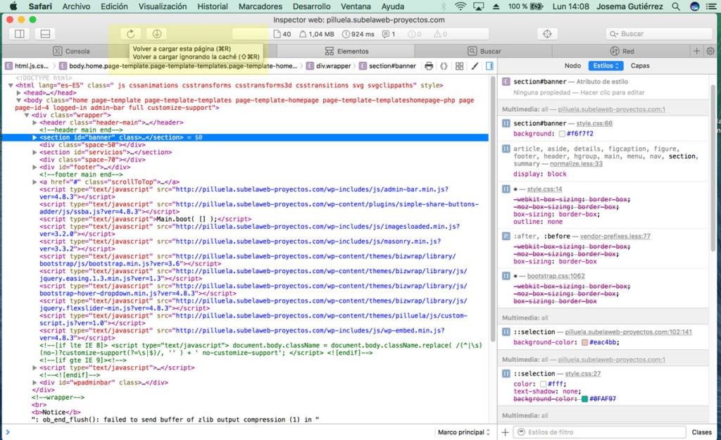 Cómo se hace para desactivar la caché en Safari 10 cache safari desactivar